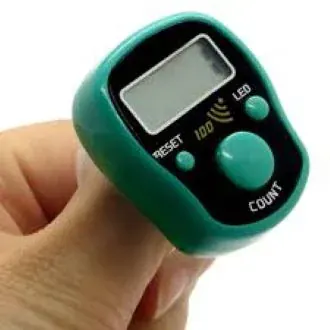 Green compact digital finger counter